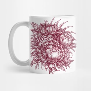 Peonies and bones Mug